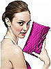 Quilted Clutch in Matte Satin