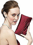 Quilted Clutch in Matte Satin