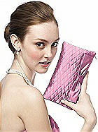 Quilted Clutch in Matte Satin