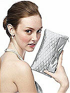 Quilted Clutch in Matte Satin