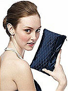 Quilted Clutch in Matte Satin