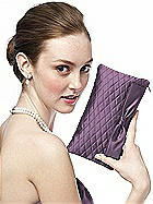 Quilted Clutch in Matte Satin