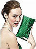 Quilted Clutch in Matte Satin