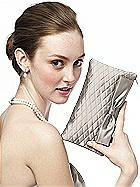 Quilted Clutch in Matte Satin