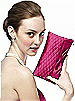 Quilted Clutch in Matte Satin
