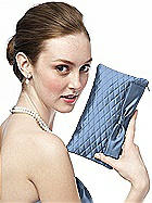 Quilted Clutch in Matte Satin