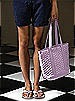 Iridescent Taffeta Quilted Fashion Tote Bag