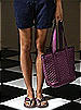 Bridesmaids' Iridescent Taffeta Quilted Gift Tote