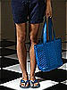 Iridescent Taffeta Quilted Fashion Tote Bag