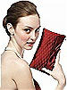 Iridescent Taffeta Quilted Clutch Handbag