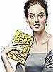 Ruffle Clutch Handbag in Iridescent Taffeta