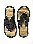 Iridescent Taffeta Flip Flops