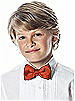 Boy's Clip Bow Tie in Duchess Satin