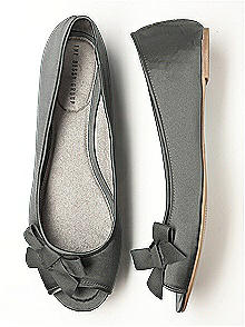 Peep Toe Satin Ballet Flats