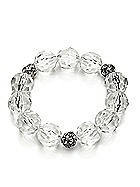 Faceted Clear Resin Bauble Bracelet