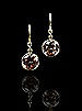 18K Gold Vermeil  Solitaire Bezel Drop Earrings
