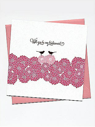 Will you be my bridesmaid? Cards - Blooms and Birds