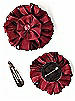 Dupioni Confetti Flower with Rhinestone Detail