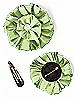 Dupioni Confetti Flower with Rhinestone Detail