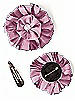 Dupioni Confetti Flower with Rhinestone Detail