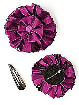 Dupioni Confetti Flower with Rhinestone Detail