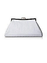 Dupioni Trapezoid Clutch with Jeweled Clasp