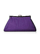 Dupioni Trapezoid Clutch with Jeweled Clasp