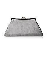Dupioni Trapezoid Clutch with Jeweled Clasp