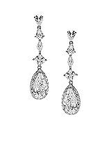 Teardrop CZ Drop Earrings
