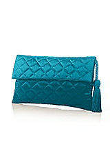 Quilted Envelope Clutch with Tassel Detail
