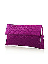 Quilted Envelope Clutch with Tassel Detail