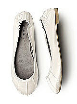 Pleated Satin Ballet Flat