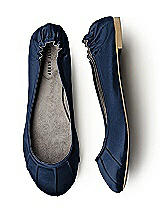 Pleated Satin Ballet Flat