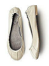 Pleated Satin Ballet Flat