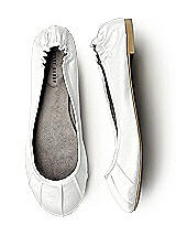 Pleated Satin Ballet Flat