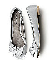 Satin Peep Toe Bridal Ballet Flats