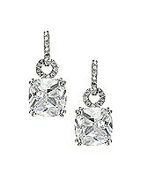 Cushion Cut CZ Drop Earrings 