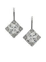 Faceted Princess Cut CZ Drop Earrings