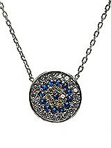 CZ Evil Eye Pendant Necklace