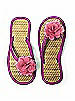 Flower Trimmed Bridesmaid and Bridal Flip Flop