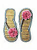 Flower Trimmed Bridesmaid and Bridal Flip Flop