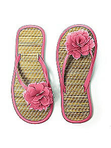 Flower Trimmed Bridesmaid and Bridal Flip Flop