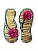 Flower Trimmed Bridesmaid and Bridal Flip Flop