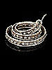 Narrow Leather and Rhinestone Wrap Bracelet