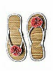 Pom Pom Flower Trimmed Bridesmaid and Bridal Flip Flop