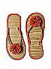 Pom Pom Flower Trimmed Bridesmaid and Bridal Flip Flop